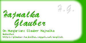 hajnalka glauber business card